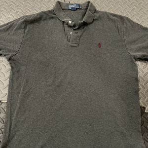 Polo Ralph Lauren Shirt Mens Medium Gray Soft Touch Cotton Retails $65 golf